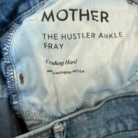 LIKE NEW Mother Superior The Hustler Ankle Fray Jeans in Crushing Hard - Picture 7 of 8